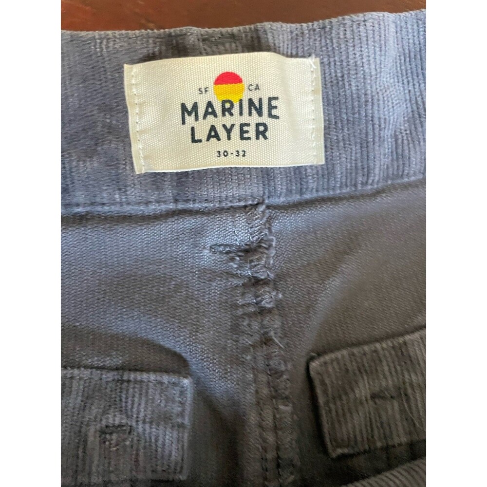 Marine Layer Mens 30x32 Ombre Blue Tomales Corduroy Pants - Picture 12 of 16